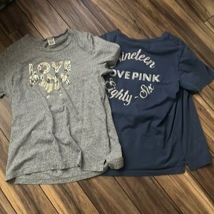 2 VS LOVE PINK shirt bundle